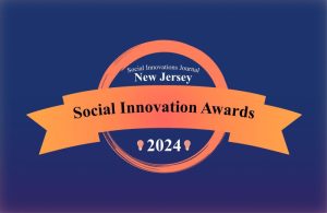Orange logo on blue background. Text reads New Jersey Social Innovation Awards 2024